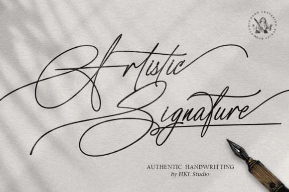 Artistic Signature: A Premium Script Font for Timeless Branding