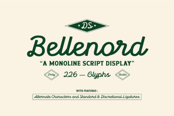 Bellenord: A Monoline Script for Classic Golf Elegance