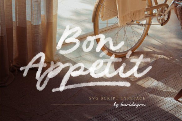 Bon Appetit: A Script Font with Artistic Watercolor Texture