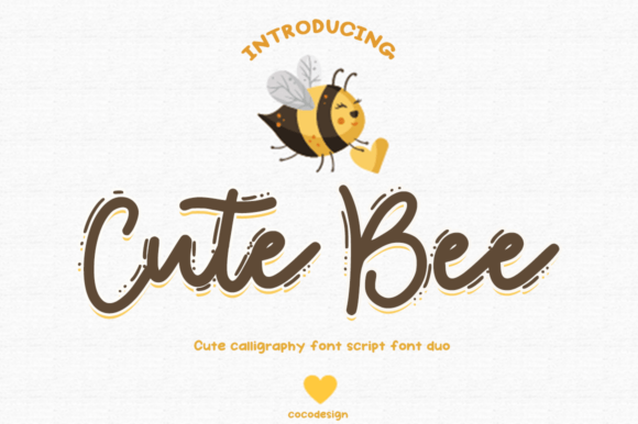 Cute Bee: A Font Duo for Authentic, Handmade Branding