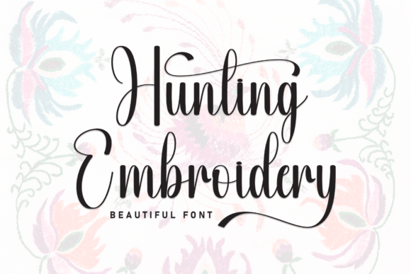 Hunting Embroidery: A Script Font for Modern Branding