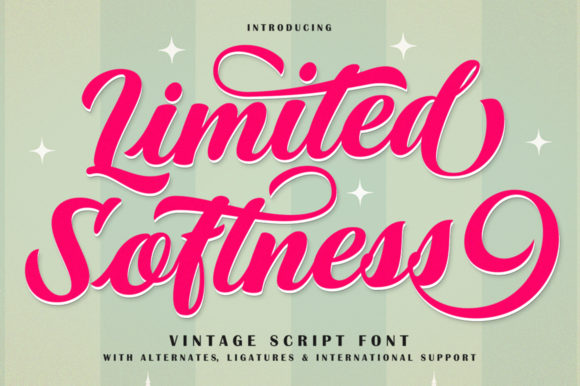 Limited Softness Font: A Script for Authentic Designs