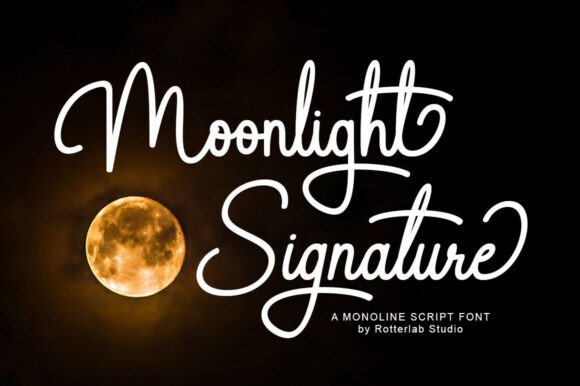Moonlight Signature: A Monoline Script for Modern Branding