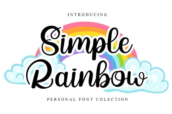 Simple Rainbow: A Whimsical Bouncy Script for Playful Design