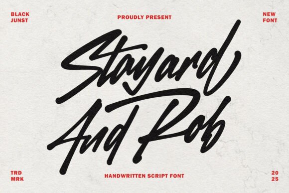 Stayard And Rob: Bold Handwritten Script for Modern Brands