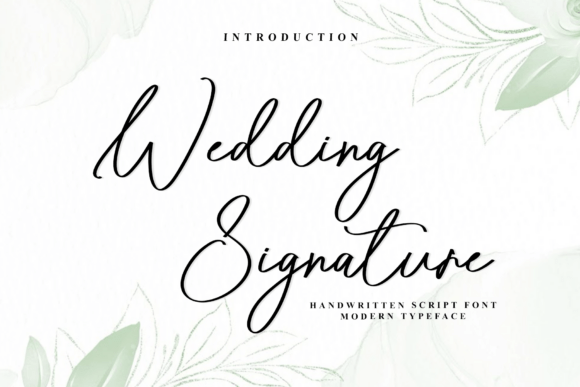 Wedding Signature: A Modern Script Font for Elegant Projects